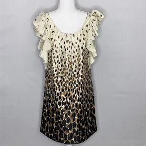 JB by Julie Brown Flutter Sleeve Spotted Dress - S